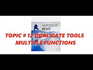 Bhilly Pascual Revit Tutorials Topic#12 DUPLICATE TOOLS MULTIPLE FUNCTIONS