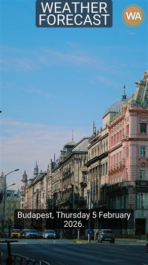 ☁️ Detailed forecast for Budapest on 5 February 2026: Partly Cloudy, 5°C and wind reaching 11 km/h. #Weatheravenue, #Budapest, #Hungary, #Budapestweather, #PartlyCloudy, #Sun, #Rain, #Cloudy, #Storm | Weather Avenue