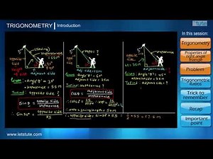 Trigonometry Chapter 8 Introduction and Trigonometric Ratios Maths Class 10 Letstute CBSE