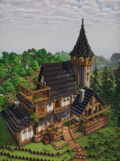 Stunning Land Mansion Ideas in Minecraft