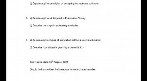 b) Explain any five principles of designing instructional softw... | Filo