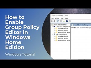 How to Enable Group Policy Editor in Windows 10 & 11 Home Edition