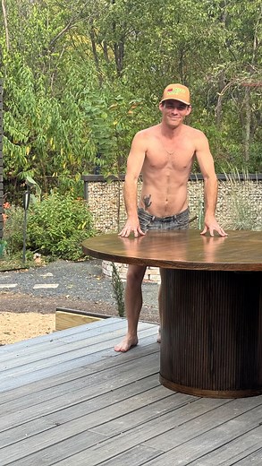 Rodney & Jake | DIY Home & BnB | Join us as Rodney constructs a stunning round fluted table from start to finish! Learn how he uses half-lap joints, fluted @polewrap and a... | Instagram