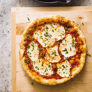 Cast-Iron Skillet Pizza Margherita | America's Test Kitchen