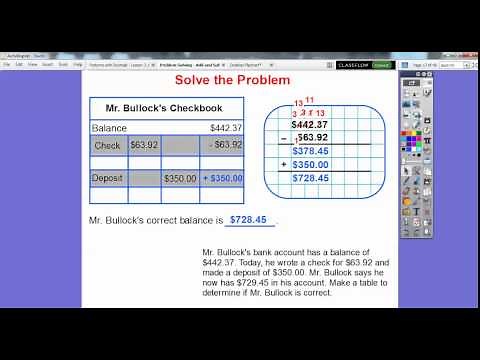 Problem Solving Add and Subtract Money - Lesson 3.11
