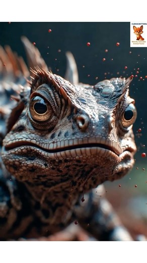 ⚠️ Warning: This Cute Lizard Shoots Blood at You #animalfacts #cartoon
