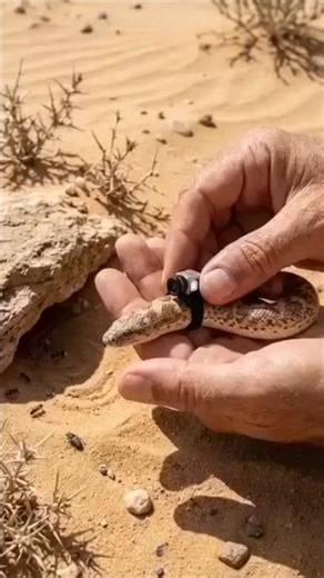 Tiny Camera on a Snake Meets a wild Huge Dangerous Snake #wildlife #worldsnake #worldsnake #snakesat