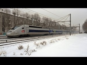 TGV, RER, TER, Intercités, Thello, Lyria... sous la neige à Maison-Alfort