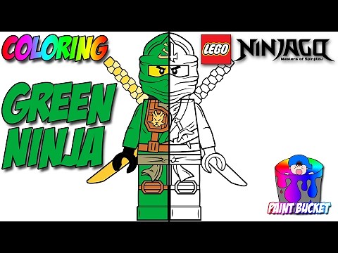 LEGO Ninjago Green Ninja Lloyd Garmadon Minifigure - LEGO Coloring Pages for Kids to Color and Play