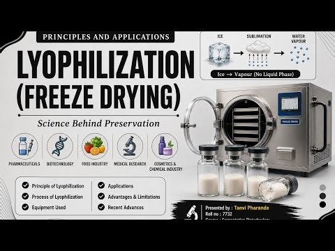 Lyophilization (Freeze Drying) Principle and Application| | Biotechnology