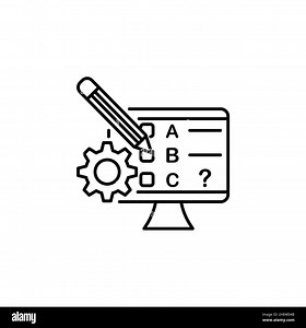 E-learning line icon. Online education outline logo for web site design and mobile apps. Vector illustration Stock Vector Image & Art - Alamy