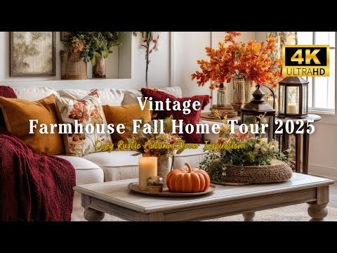 Vintage Farmhouse Fall Home Tour 2025 🍁 | Cozy Rustic Autumn Decor Inspiration