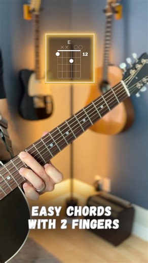 easy chords with 2 fingers #guitarlesson