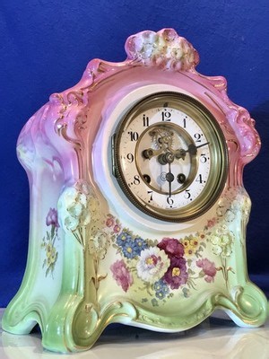 VINTAGE REPRODUCTION ANSONIA PORCELAIN STRIKE CLOCK,PORCELAIN CASE | eBay
