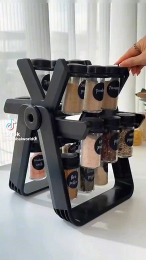 104 reactions · 5 comments | Spice Rack with 18 Jars, 360°Rotating...