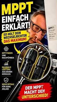 MPPT einfach erklärt – Das Herz deiner PV-Anlage #photovoltaik #solarenergie #balkonkraftwerk