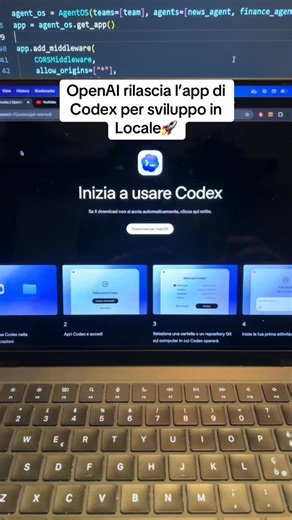 Simone Rizzo AI on Instagram: "OpenAI rilascia Codex APP per lo sviluppo di codice in Locale, si assomiglia molto a Claude Cowork ma ha delle funzionalità particolari. #codex #aiagent #codingagent"