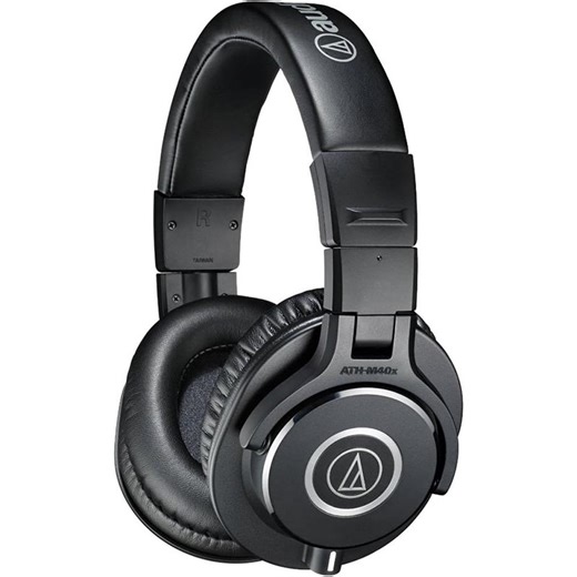 Audio Technica ATH M40x Professional Studio Monitor Headphones, Black