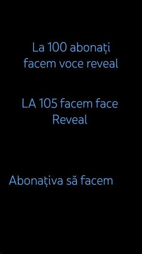 voce reveal and face reval