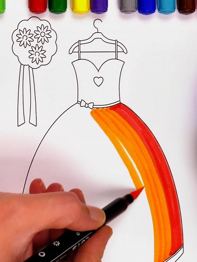Coloring a Princess Style Skirt for Kids