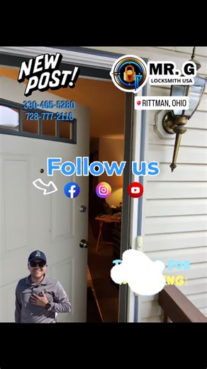 🏡🔐 Real-life security story… It started with a simple call. Doors that needed new keys. Locks that needed to be changed. And one clear goal: better security 🔑✨ We performed a full rekey and lock replacement, restoring control, upgrading protection, and bringing peace of mind — without complications or damage 🚪✅ At Mr. G Locksmith USA, we don’t just change locks… we help protect homes and support our community. ✨ Real jobs. Real smiles. Real customers. ✨ 📞 Call us: (330) 465-5280 | (728) 777
