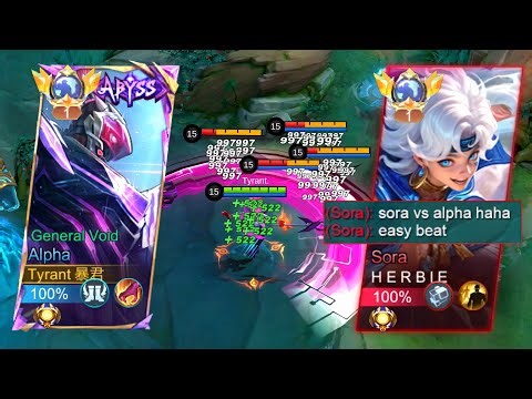 ALPHA VS NEW HERO SORA EXPLAINED TUTORIAL 99.9% EFFECTIVE BUILD IN EXP LANE