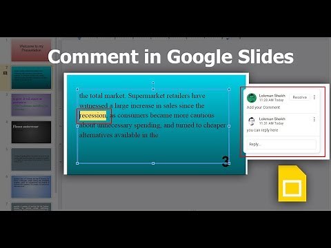 How to Add Comments in Google Slides Document