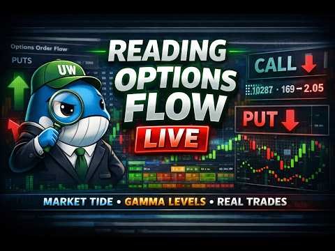 Reading Options Flow LIVE with Unusual Whales | Market Tide, Gamma Levels, & Real Trades Explained