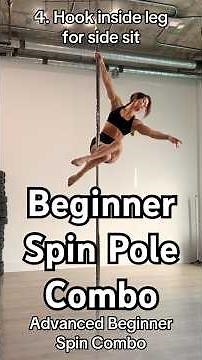 Advanced beginner spin pole dance combo | slow and flowy #poledance #polemoves #poleathlete #polefit