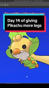 Pikachu Gains More Legs: Day 14 Pikapede Escapes Canvas
