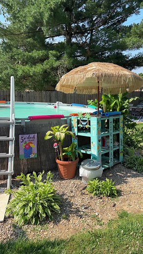 Pool noodles install on the pool today! How do you protect your liner? #backyardvibes #pool #intexpool @Intex Pools