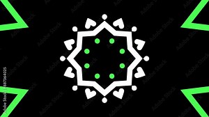 Kaleidoscope animated VJ background footage. Music screensaver. Background for music concert