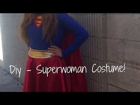 DIY - Superwoman Halloween Costume + Makeup!