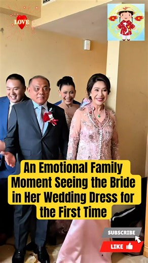 An Emotional Family Moment Seeing the Bride in Her Wedding Dress for the First Time