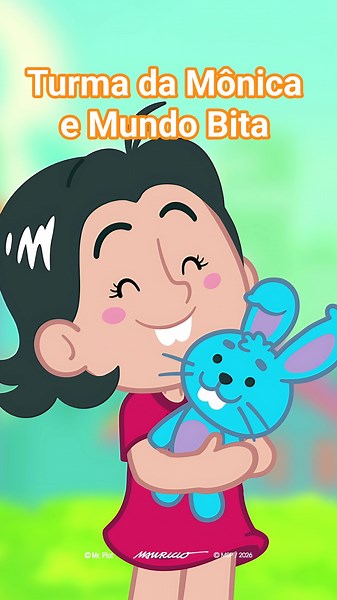tem clipe novo com a Turma da Mônica! ❤️🧡 🐰 #mundobita #turmadamônica #shorts