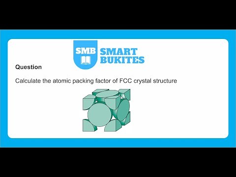 Atomic packing factor of FCC