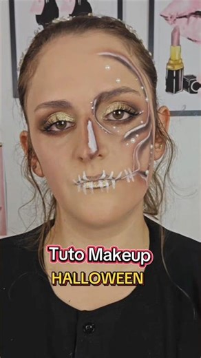 Makeup Tutorial (Neck Cracking Transition ☠️🤣) ➡️Glam Skeleton 2025 ☠️💎