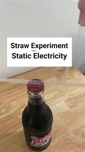 Welcome to Kids' Fun Science on Instagram: "Hey, welcome back to Kids Fun Science! Today’s **science experiment** demonstrates the principles of **electrostatic** attraction and repulsion using simple straws. This engaging **physics** activity is perfect for **science for kids**, showcasing how static charges interact. It’s a great **experiment at home** that makes learning about static electricity fun and accessible for everyone, aligning perfectly with **stem** education! All you need is a pla