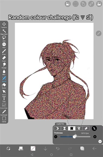 HEHEHE had fun doing this challenge!!! (⁠ ⁠ꈍ⁠ᴗ⁠ꈍ⁠) . . . . . . #viral #speedpaint #fyp #artchallenge #digitalartist