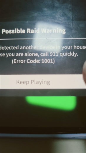 No, this is a dangerous 1001 error code. 아니 이거 위험한 오류1001...