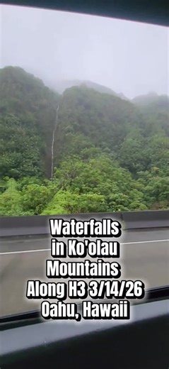 The Hawaiian Islands got hit with a severe storm which brought torrential rains causing waterfalls to flow in the Ko'olau Mountains along the H3 on the Kaneohe side. Waterfalls only appear after heavy rains and the view is breathtaking! Couples can come from anywhere in the World and get legally married in Hawaii surrounded by loved ones or just the two of you! Witnesses are not required. Dm me with questions or for more info. #winterstorm #winter #tropicalstorm #waterfallsoftiktok #waterfalls