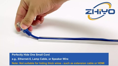 One Cord Cover Wall 153in(9X L17in), Mini Wire Hider, Self-Adhesive Wire Cover for Hiding Speaker Wire, Baby Monitor Cord - Paintable Wire Channel for Cable Concealer, W0.5in H0.3in, CMR05 White