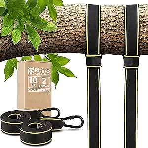 Tree Swing Straps Hanging Kit - Two 10ft Straps, Holds 2800 lbs (SGS Certified), Fast & Easy Way to Hang Any Swing