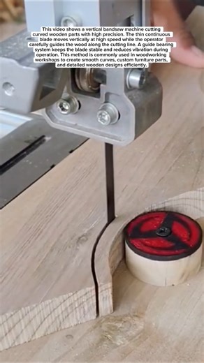 Precision Wood Cutting with a Vertical Bandsaw Machine