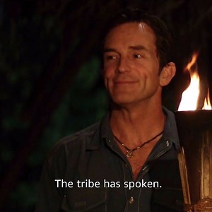 Five minutes of Jeff Probst saying "the tribe has spoken" is oddly soothing. | Prime Video