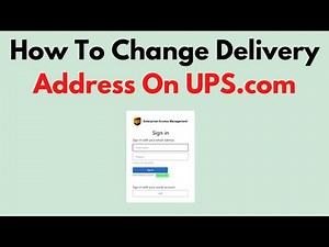 How To Change Delivery Address On UPS.com