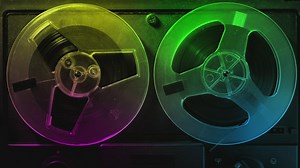 Tape recorder with neon lights - Free Stock Video