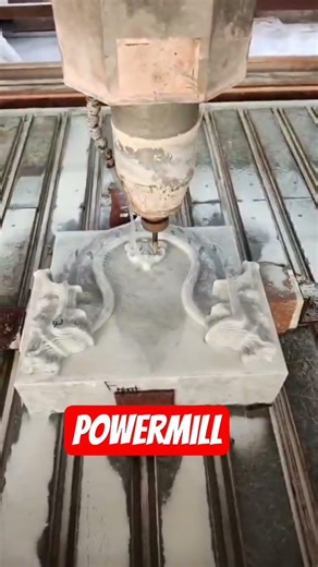 Powermill programming stone caeving #powermill #programming #cnc #stone #vmc #vmcmachine
