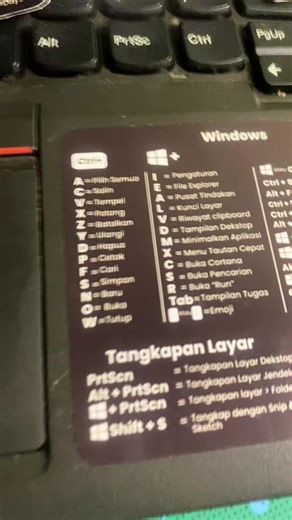 Stiker Shortcut Laptop Gratis Ongkir untuk Maba