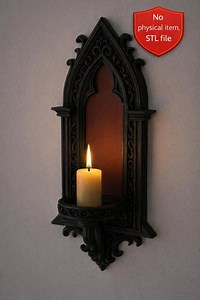 Cathedral Candle Holder, Tealight Holder STL File, Candle Sconce STL, Digital Download - Etsy